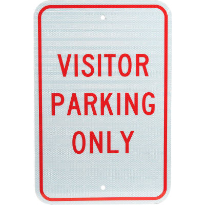 Aluminum Sign - Visitor Parking Only - .08" Thick, TM7J