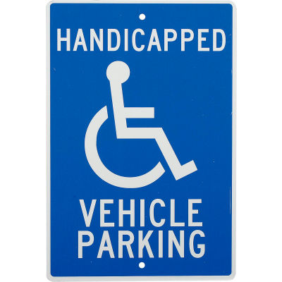 Aluminum Sign - Handicapped Vehicle Parking - .063" Thick, TM10H