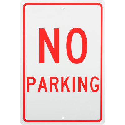 Aluminum Sign - No Parking - .063" Thick, TM1H