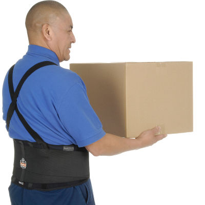 Ergodyne® ProFlex® 100 Economy Back Support W/Rubber Track Webbing, Medium, Black