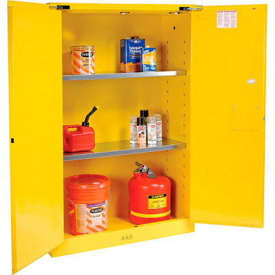 Justrite Flammable Cabinet With Self Close Double Door 45 Gallon