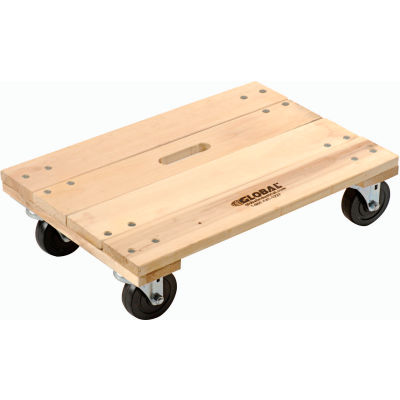 Global Industrial™ Hardwood Dolly with Solid Deck 24 x 16 1200 Lb. Capacity