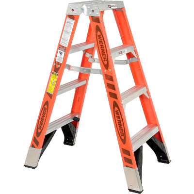 fiberglass ladders globalindustrial t7406 janitorial