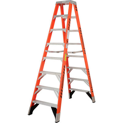 Werner 8' Dual Access Fiberglass Step Ladder 375 lb. Cap - T7408