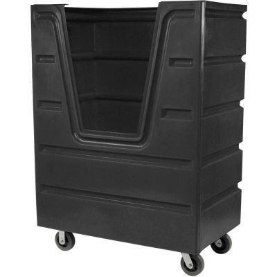 Dandux Black Recycled Plastic Hopper Front Bulk Truck 511460X 38 Cu. Ft. Capacity