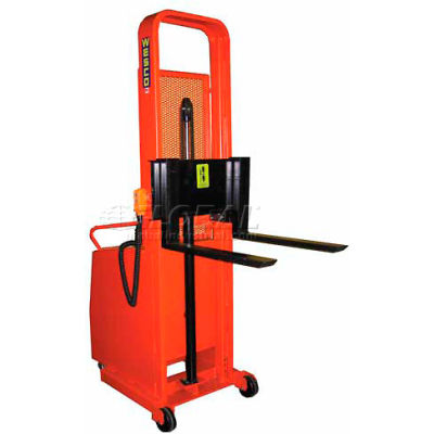 Wesco® Battery Powered Lift Counter Balanced Stacker 261039 76"H 25" Forks