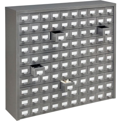 Global Industrial™ Steel Storage Drawer Cabinet - 100 Drawers 36"W x 9"D x 34-1/2"H