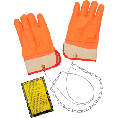 Ideal Warehouse Forklift Propane Cylinder Handling Gloves - 70-1020 On Hand Gloves