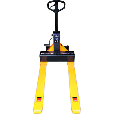 Yellow Jack-It™ Adjustable Fork Width Pallet Jack Truck 2200 Lb. Cap. KLS AP10-SL