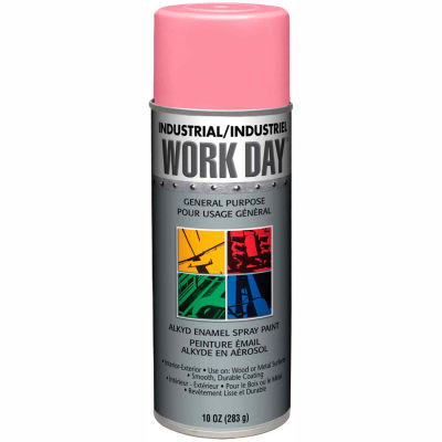 Krylon Industrial Work Day Enamel Paint Gloss Pink - A04407007 - Pkg Qty 12