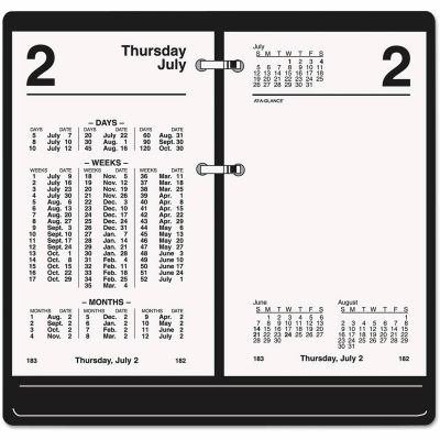 AT-A-GLANCE® Financial Desk Calendar Refill, 3 1/2 x 6, White, 2021