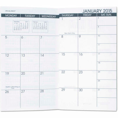AT-A-GLANCE® Pocket Size Monthly Planner Refill, 6 x 3.5, White, 2022-2023