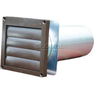 Speedi-Products Louvered Plastic Hood EX-HLBT 04 Brown With 11" Tailpipe 4"
