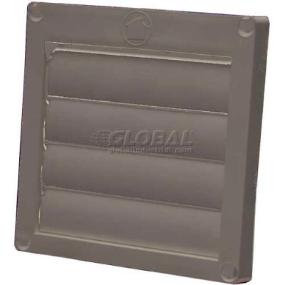 Speedi-Products Louvered Plastic Flush Hood EX-HLFB 04 Brown No Tailpipe 4"