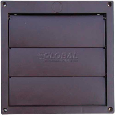 Speedi-Products Louvered Plastic Flush Hood EX-HLFB 06 Brown No Tailpipe 6"