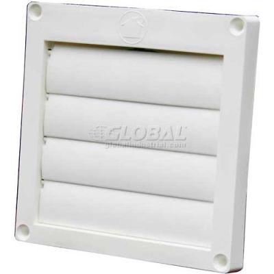 Speedi-Products Louvered Plastic Flush Hood EX-HLFW 04 White No Tailpipe 4"