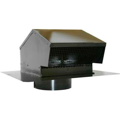 Speedi-Products Galvanized Roof Cap With Collar EX-RCGC 06 Black 6"