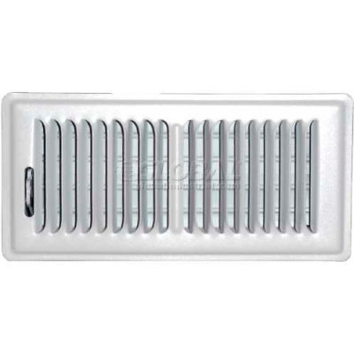 Speedi-Grille White SG-410 FLW Floor Register With 2 Way Deflection 4" X 10"