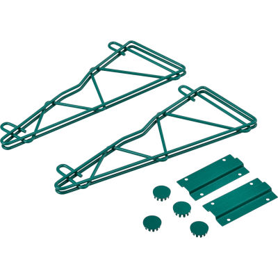 Nexel® Poly-Green™ 14" Single Arm Fixed Wall Bracket (Pair)