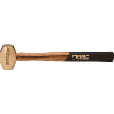 ABC Hammers ABC4BW 4 lb. Non-Sparking Brass Hammer, 15" Wood Handle