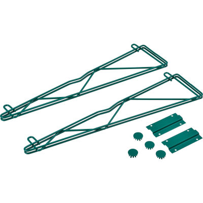 Nexel® Poly-Green® 24" Single Arm Fixed Wall Bracket (Pair)