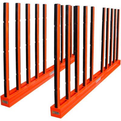 Abaco SRK10R, Slab Rack with Rubber Lined Poles, 118"L x 7"W x 60"H, 30,000 lbs Cap