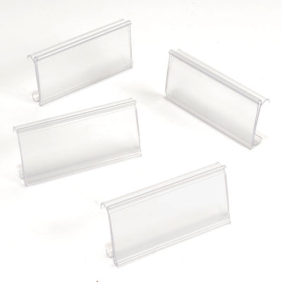 Nexel® ABM3C-25 Clear Label Holder 3"W x 1-1/4"H With Paper Insert (25 Pc)