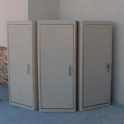 301V, Bike-Shell Bike Locker, 1 Bike Cap., 54"L x 30"Wf x 4"Wb x 74"H, Tan, T-Handle