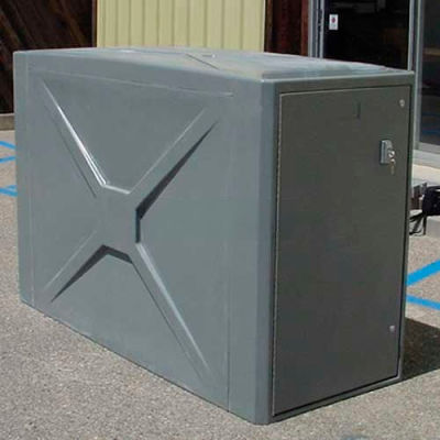 351, Bike-Shell Bike Locker, 1 Bike Cap., 74-1/2"L x 30"W x 49"H, Green, T-Handle