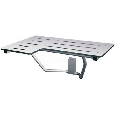 Frost Retractable Wall Mounted Shower Seat - Stainless/White - 975R