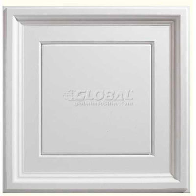 Genesis Designer Icon Coffer PVC Ceiling Tile 753-00, 2'L X 2'W, White - 12/Case