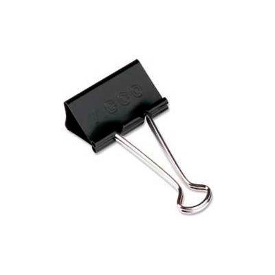 Acco® Binder Clips, Medium, 1-1/4" Width, 5/8" Capacity, Black/Silver, 12/Dozen