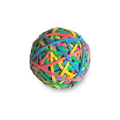 275 Bands per Ball Assorted Colors Rubber Band Ball 
