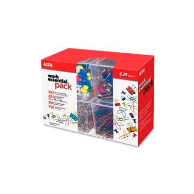 Acco® Work Essential Pack, Assorted, 625 Pieces/Pack