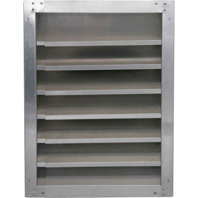 High Aluminum Fixed-Height Adjustable Width Louver 30" - AAFL 30-2136