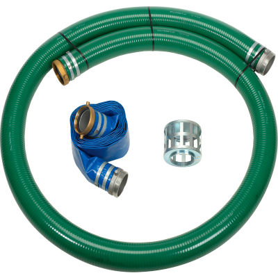 4" Trash Pump Hose Kits w/ Aluminum Couplings and Fittings