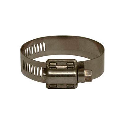 Apache 48002005 11/16" - 1-1/4" 304 Stainless Steel Worm Gear Clamp w/ 1/2" Wide Band