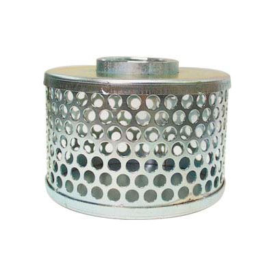 STRAINER ROUND HOLE 2-1/2" FEMALE NPT PLATED STEEL SUCTION HOSE <RHS2.5WH