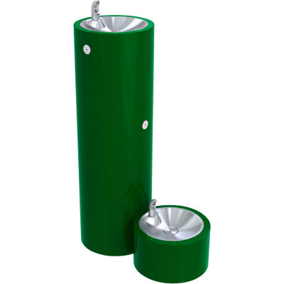 Murdock GRF35-PF Pedestal Mounted Outdoor Drinking Fountain W/ Pet Fountain - Round
