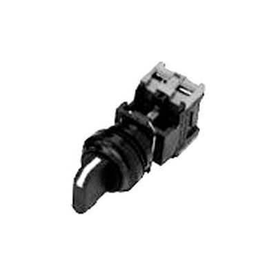 Advance Controls104355, 22mm Non Metal,Non Lit, 3 Pos. Maint. Spring Ret. R/L/Ctr,Sq Knob Switch Blk