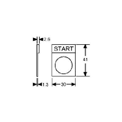 Advance Controls 104569, High/Low 22mm Non Metallic Legend Plate, Silver Lettering/Black Bkgrnd