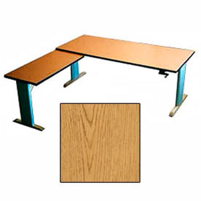 Accella™ Height Adjustable Right Return Desk - Oak