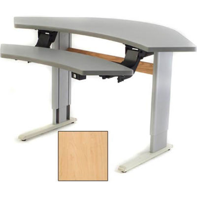 Infinity™ Powered Height Adjustable Bi-Level Corner Workstation - Maple