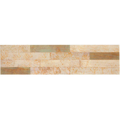 Aspect Peel & Stick 23.6" x 5.9" Ivory Patina Distressed Metal Decorative Wall Panels - ADM-14