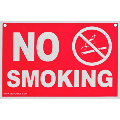 NO FUMAR NO SMOKING 8"x2" Engraved Red with White Letters Sign 