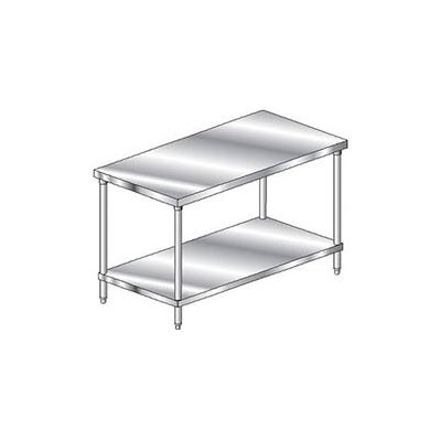 Aero Manufacturing Workbench W/Undershelf, 14 Ga. 304 Series Stainless, 96"Wx36"D