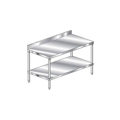 Aero Manufacturing 1TSB-30108 14 Ga. Workbench Stainless Steel 10" Backsplash & Undershelf 108 x 30