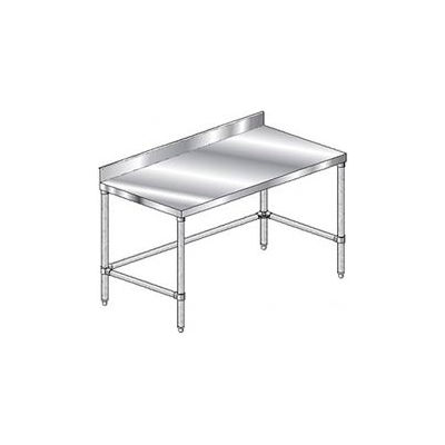 Aero Manufacturing 1TSBX-30108 14 Gauge Workbench Stainless Steel -10" Backsplash 108"W x 30"D