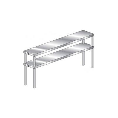 Aero Manufacturing 2DO-1248 Aerospec 14 Gauge Double Overshelf 304 Stainless Steel - NSF 48"W x 12"D