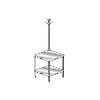 Aero Manufacturing 2MGRU-3030 14 Ga Mixer Stand 304 Stainless Steel - Rack & Galv Leg/Shelf 30x30